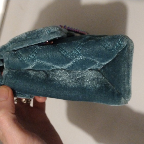 Kurt Geiger Mini Kensington Velvet Crossbody Bag - Picture 10 of 11